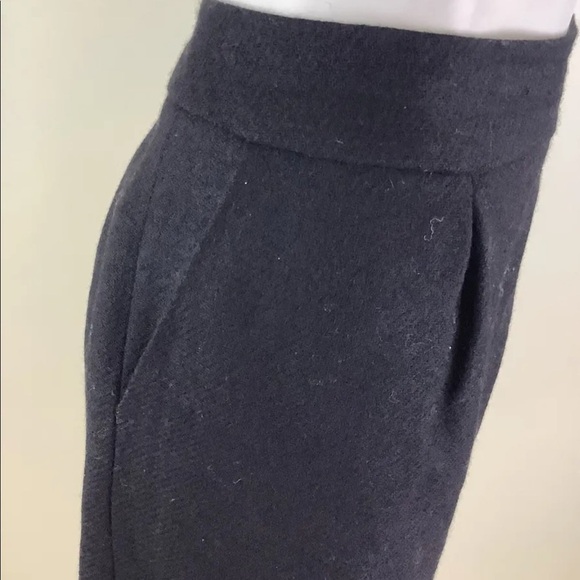 Boden Sz 12L 100% Wool A-Line Skirt Black Pleated Front Business Casual - Picture 4 of 8